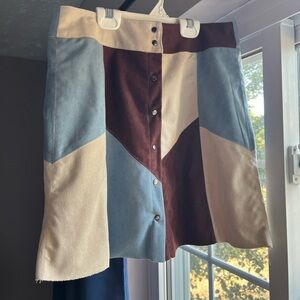 Vintage cowgirl suede skirt